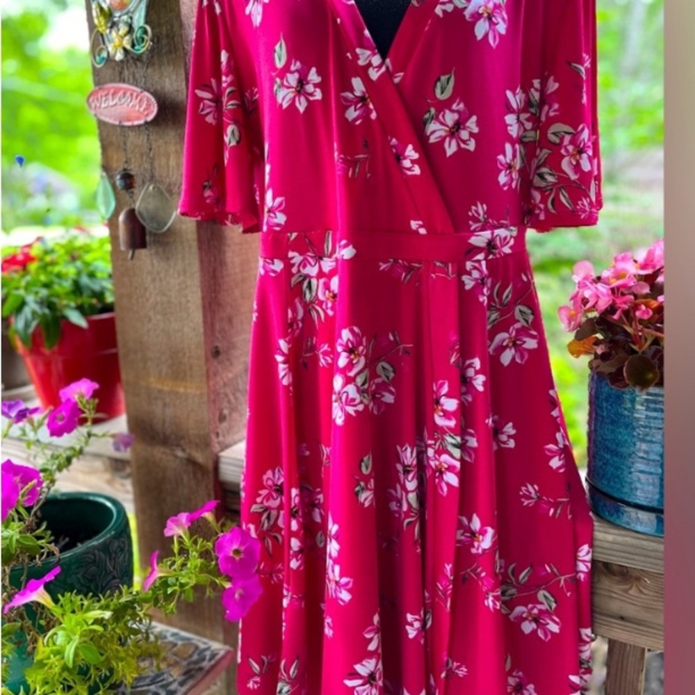 Torrid Pink Floral Dress